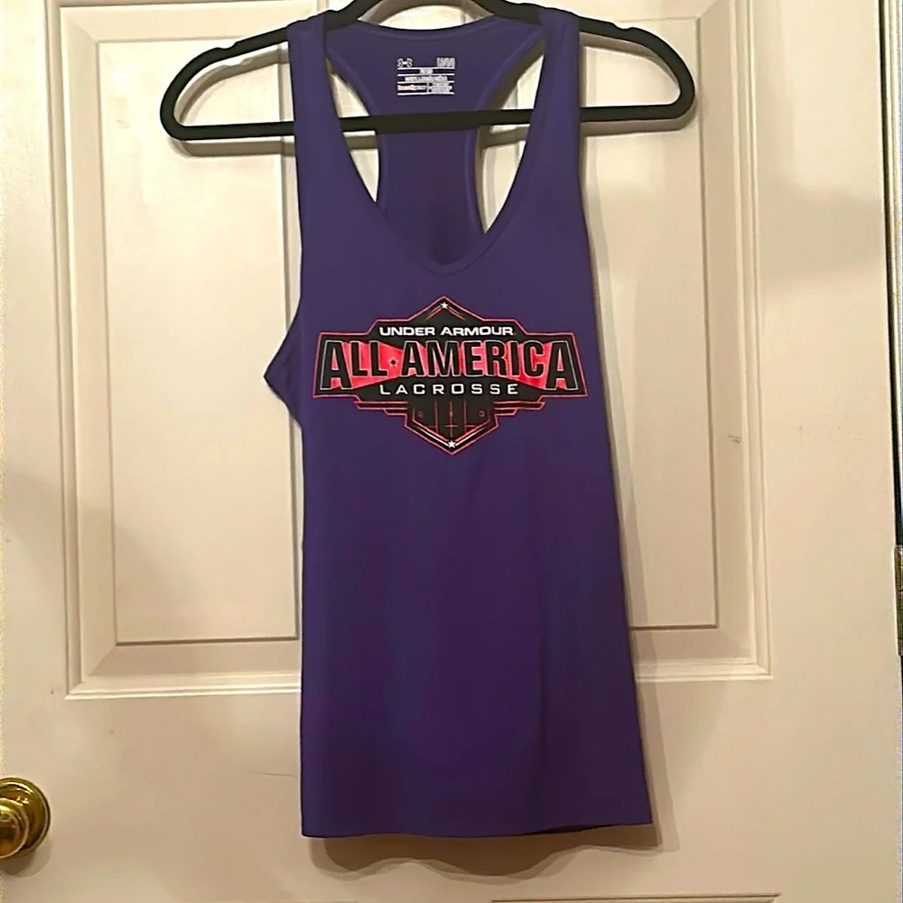 Under Armour athletic (lacrosse) dark purple women’s tank top size Large - Picture 1 of 4